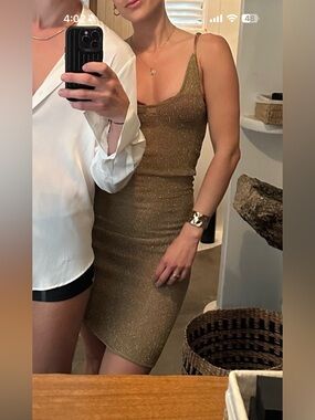 Asta Resort Gold Sparkly Beach Cover Up